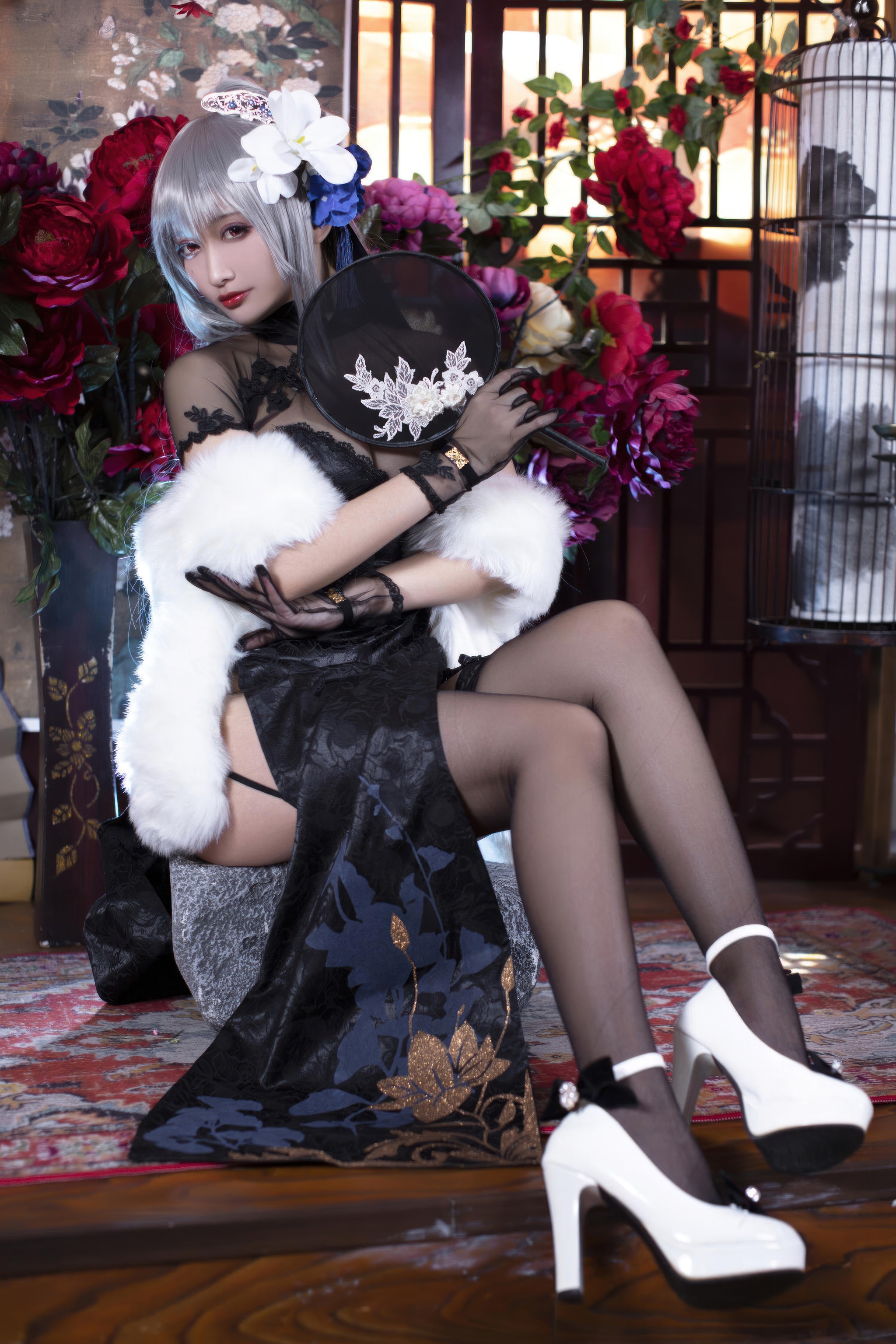 图片[1]-洛璃 LoLiSAMA – NO.105 碧蓝航线 路易九世旗袍[43P]-XikXak